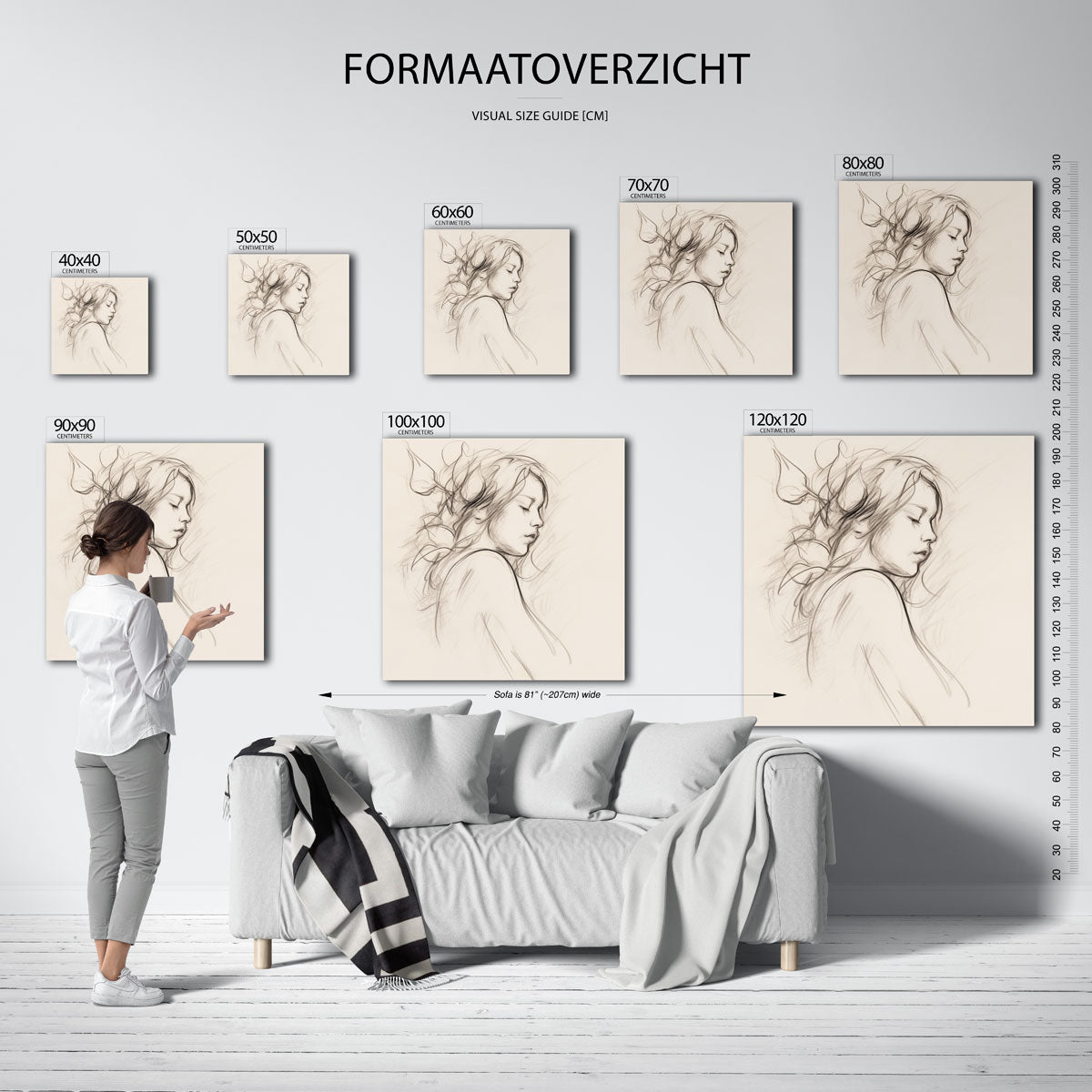 Vrouwelijk profiel Poster