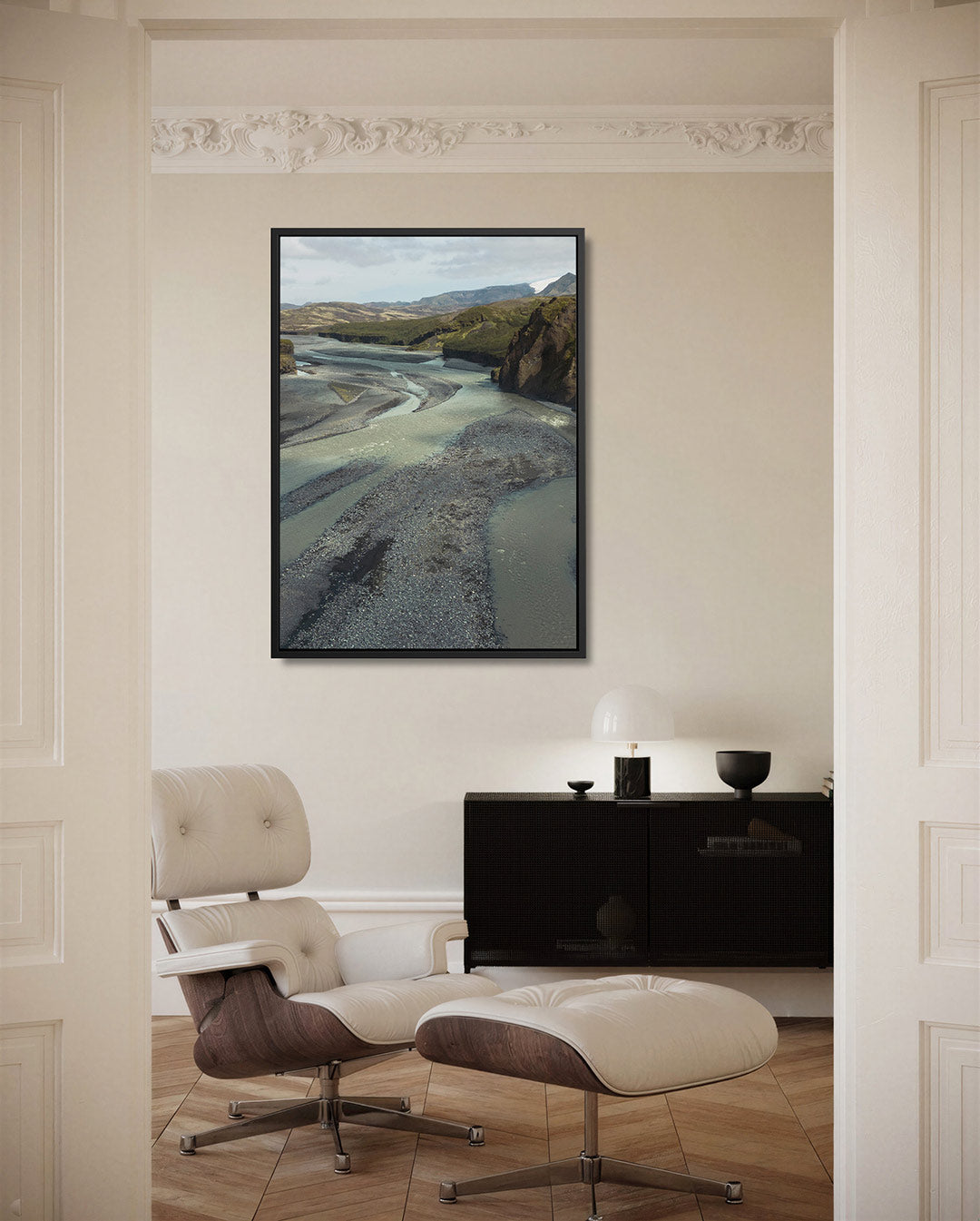 Rivierlandschap Kunstwerk