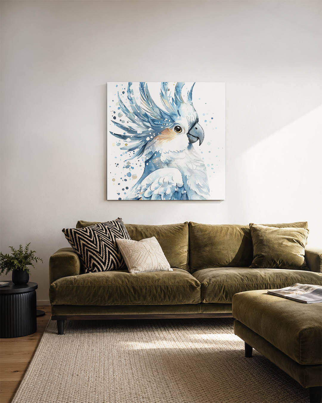 Vogelsilhouet met kleuren Kunstwerk