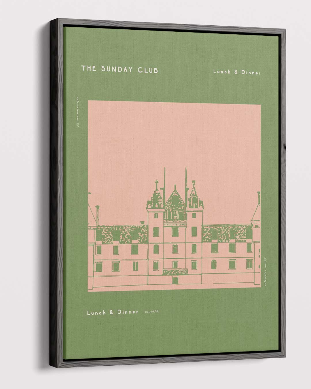 The Sunday Club Menu Illustratie Kunstwerk-canvas-dibond-plexiglas-wanddecoratie-WallArtistic