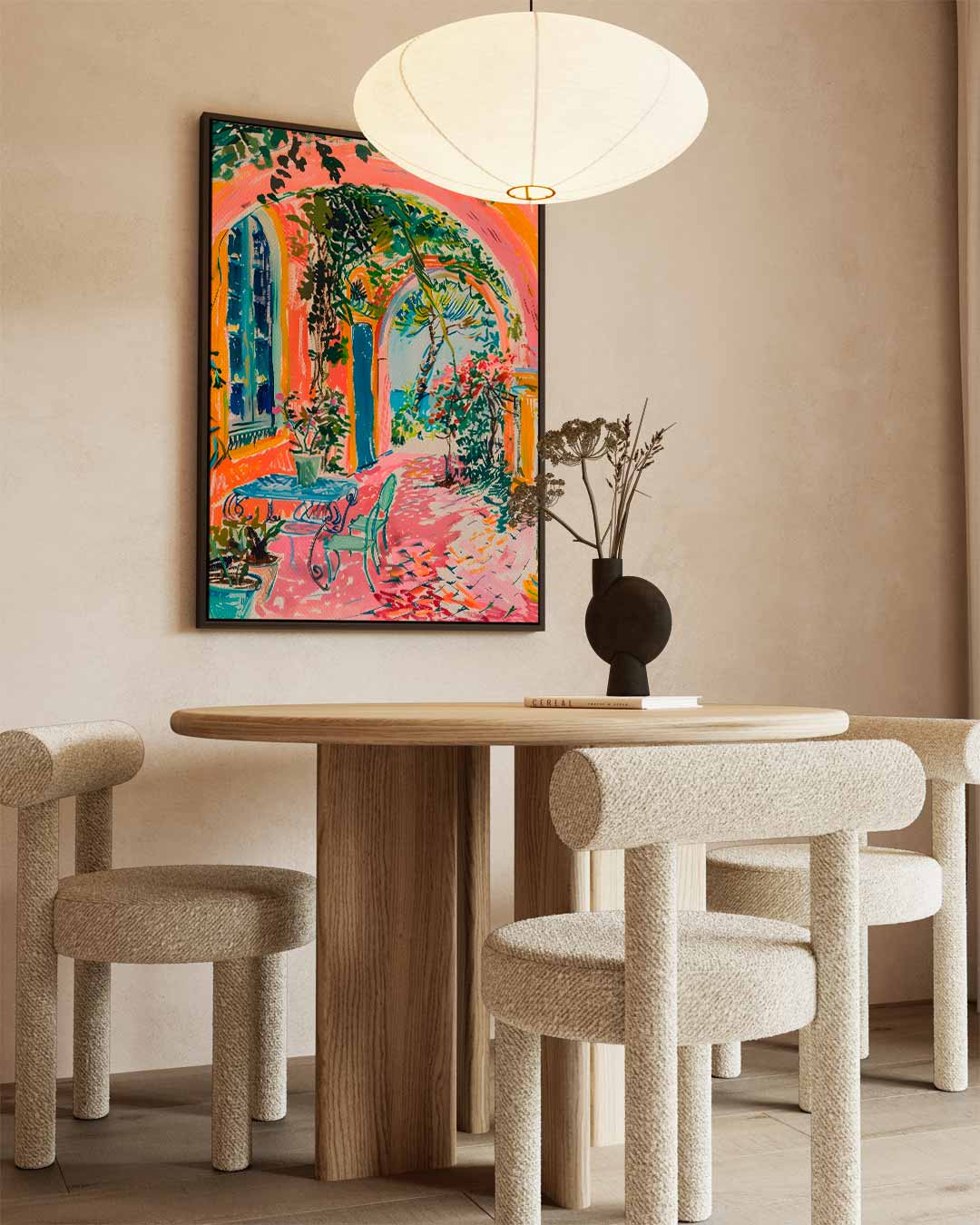 Kleurrijke Zomertuin Kunstwerk-canvas-dibond-plexiglas-wanddecoratie-WallArtistic