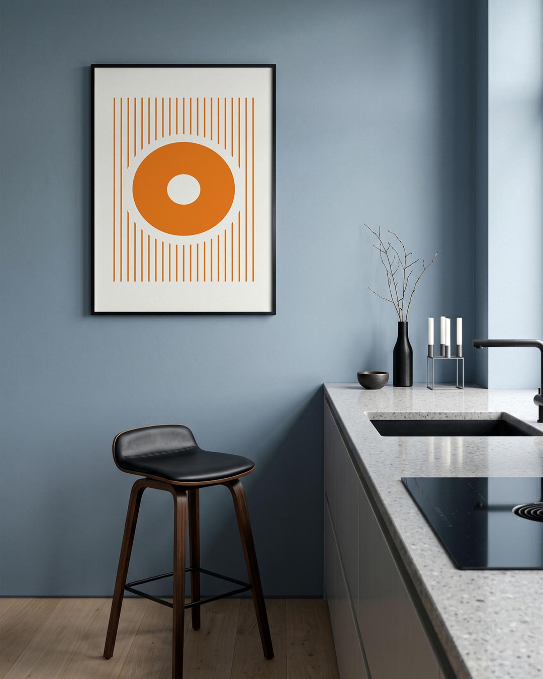 Cirkel en lijnen Poster
