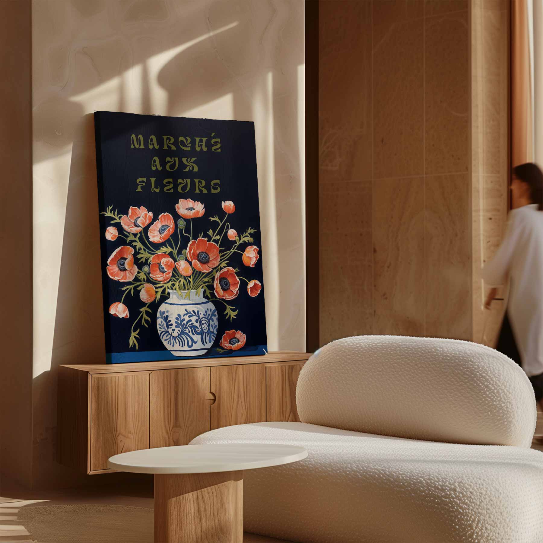 Marché aux Fleurs Schilderij Kunstwerk-canvas-dibond-plexiglas-wanddecoratie-WallArtistic