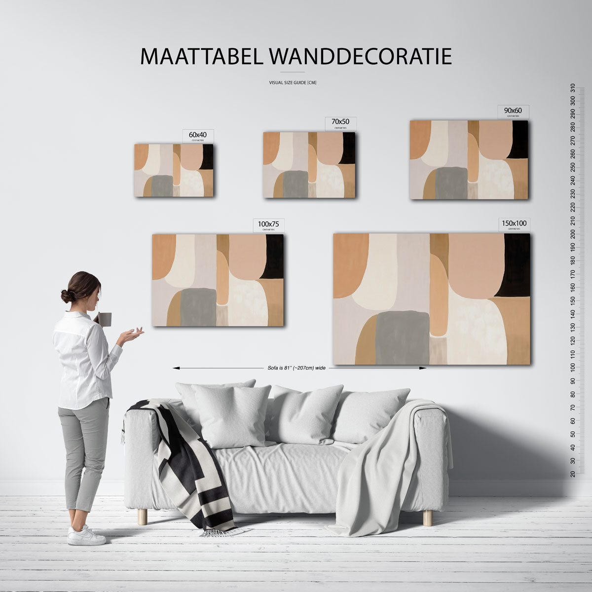 Organische vormen compositie Kunstwerk