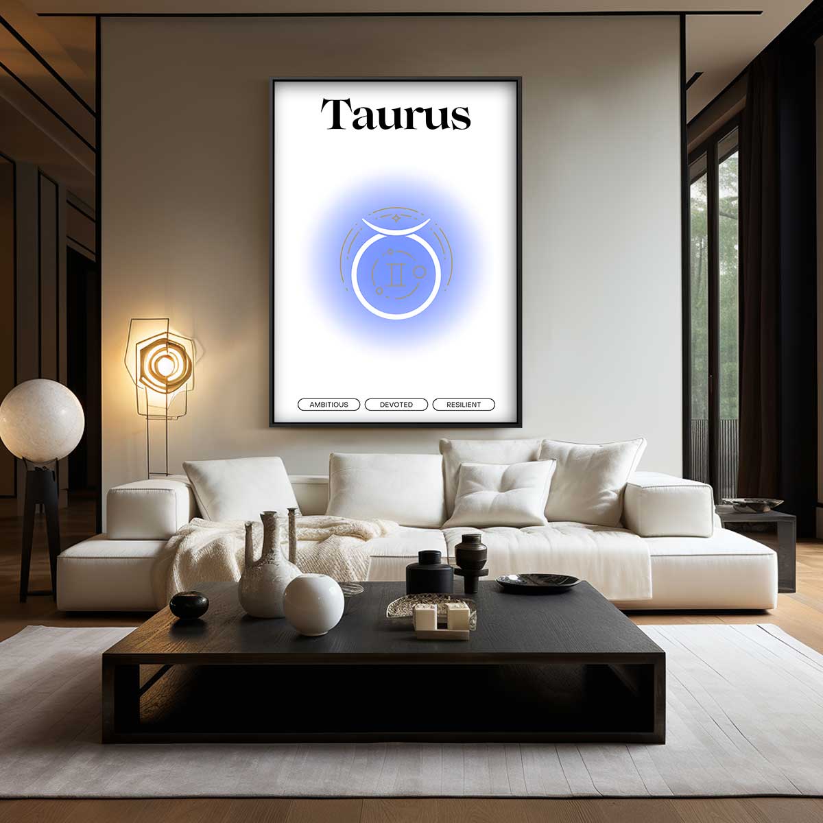 Taurus Zodiac Kunstwerk Kunstwerk-canvas-dibond-plexiglas-wanddecoratie-WallArtistic