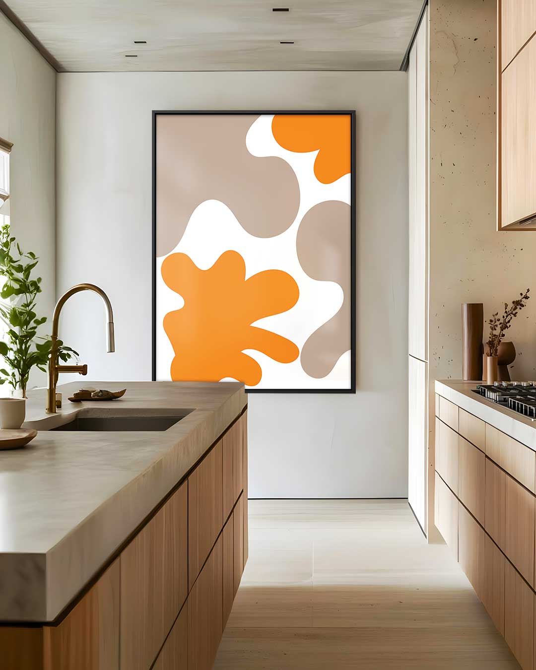 Vloeiende Vormen Abstract Kunstwerk-canvas-dibond-plexiglas-wanddecoratie-WallArtistic
