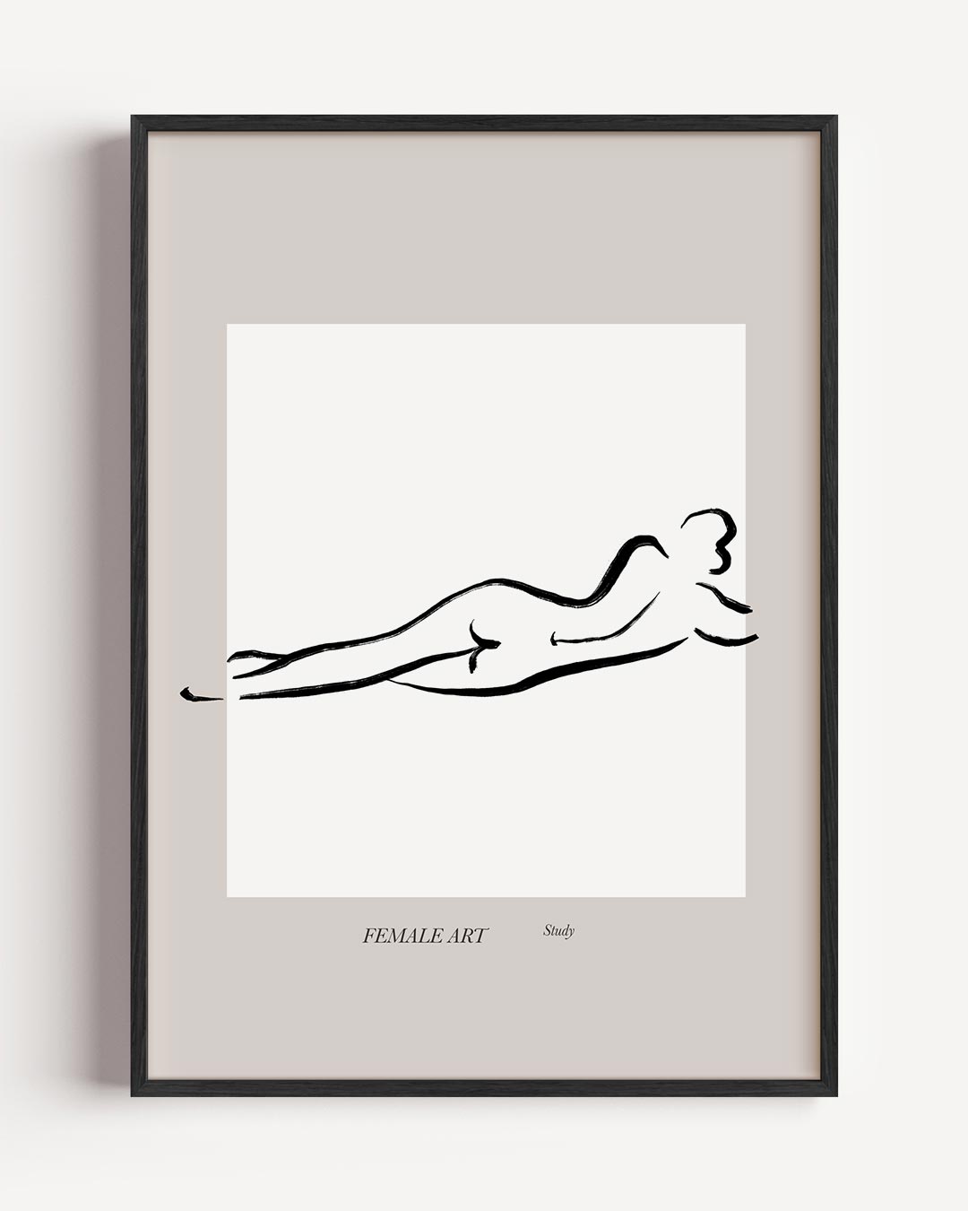 Elegante Vrouwenlijn Kunstposter-WallArtistic
