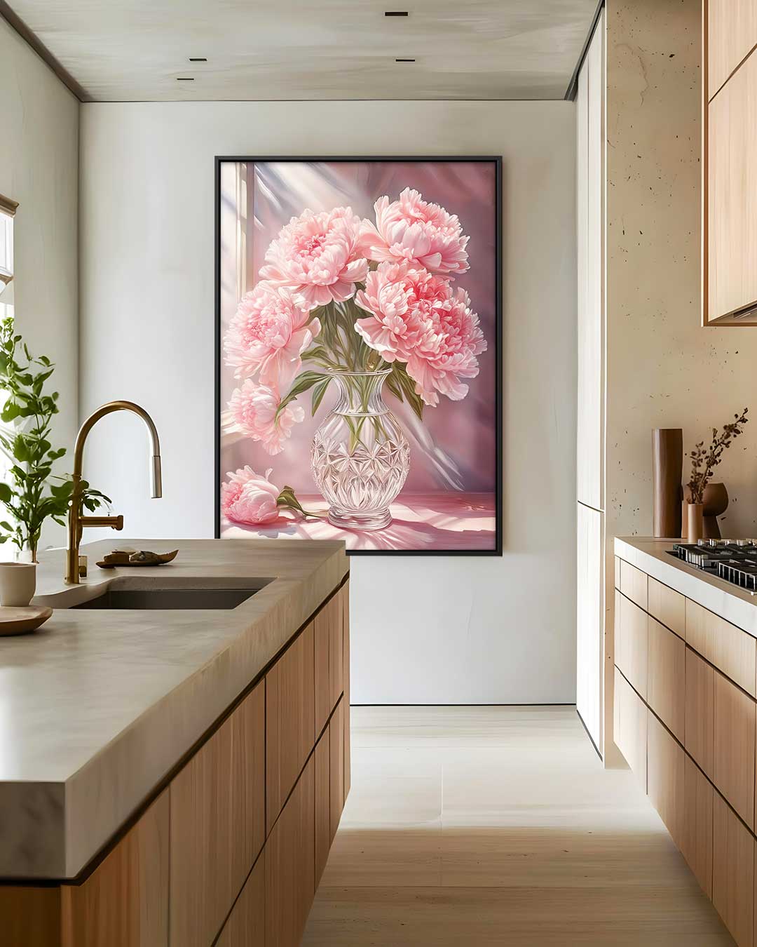 Zachte Bloemenpracht Kunstwerk-canvas-dibond-plexiglas-wanddecoratie-WallArtistic