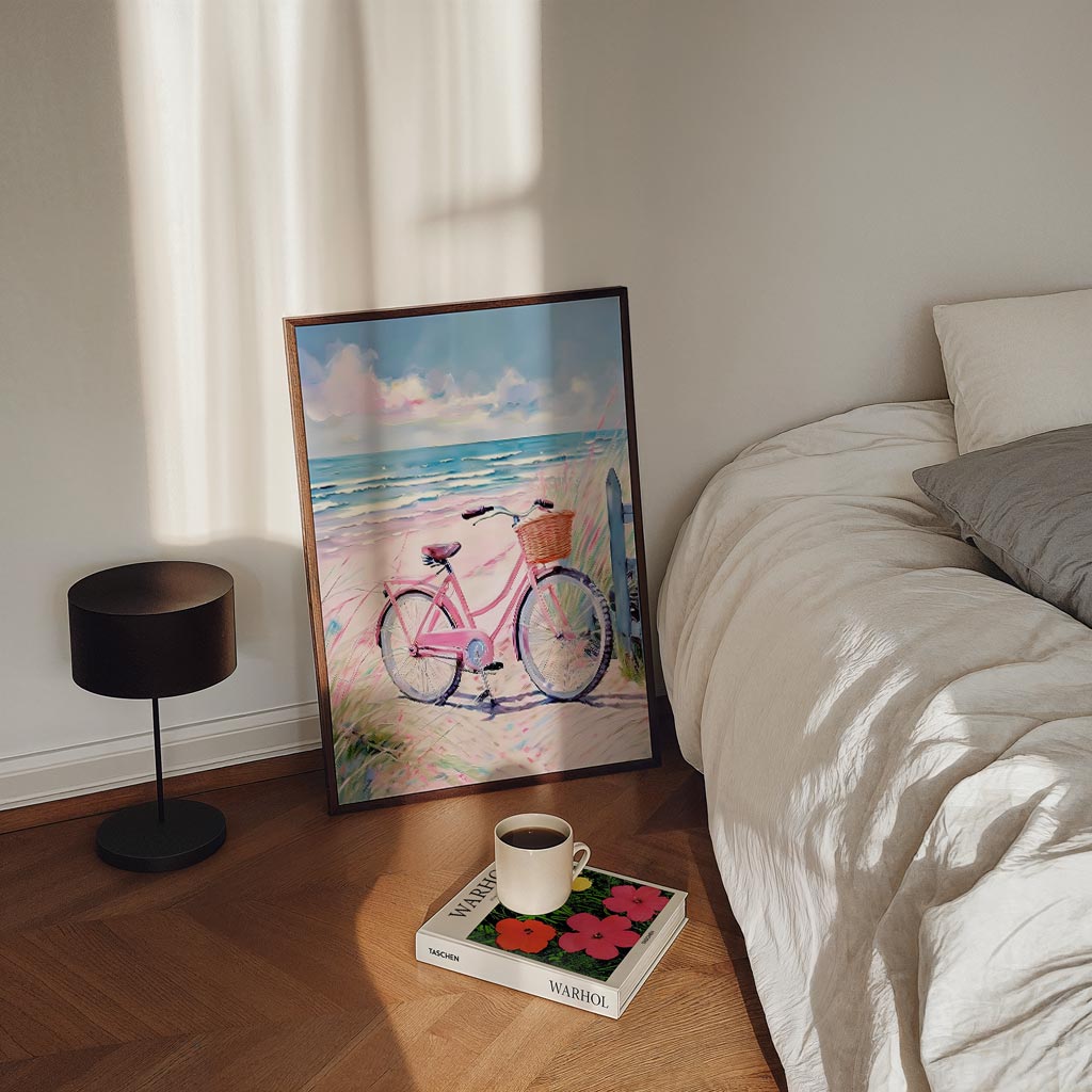 Zomerse Fietstocht aan Zee Poster-WallArtistic