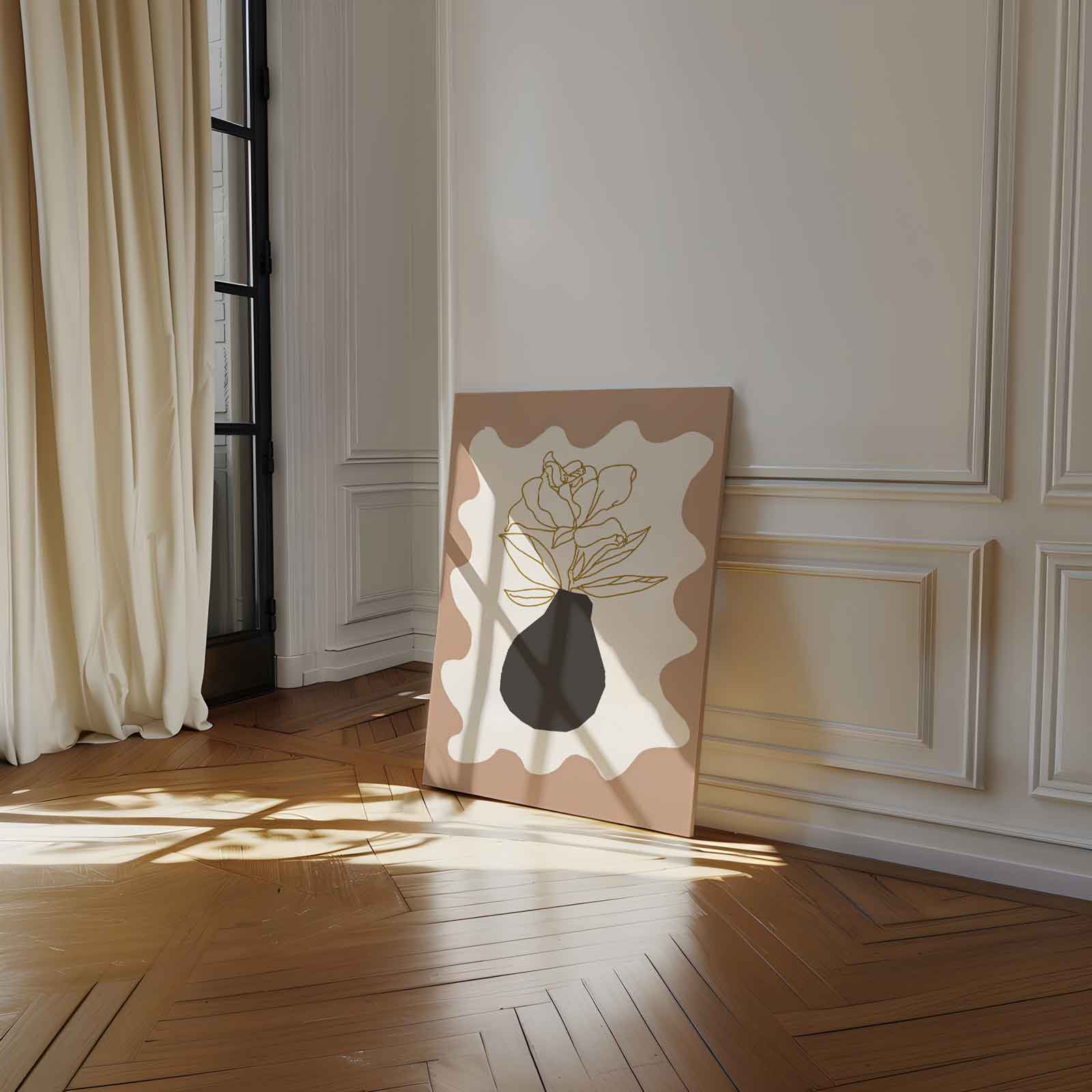 Moderne Bloem Kunstwerk-canvas-dibond-plexiglas-wanddecoratie-WallArtistic