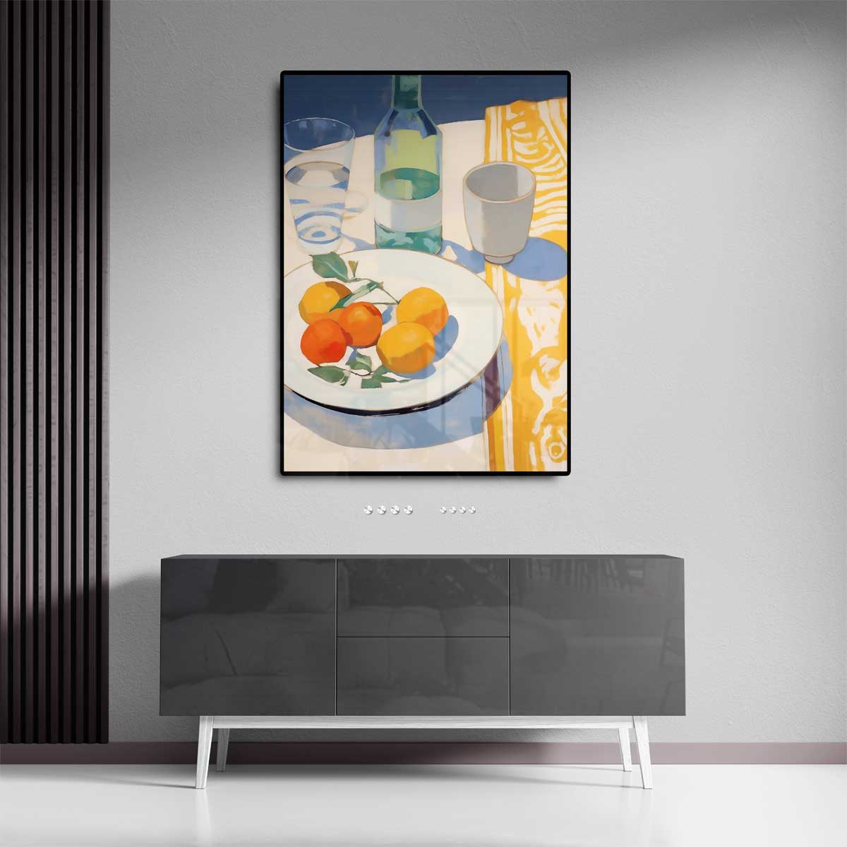 Mediterraanse Stilleven in Zonlicht Kunstwerk-canvas-dibond-plexiglas-wanddecoratie-WallArtistic