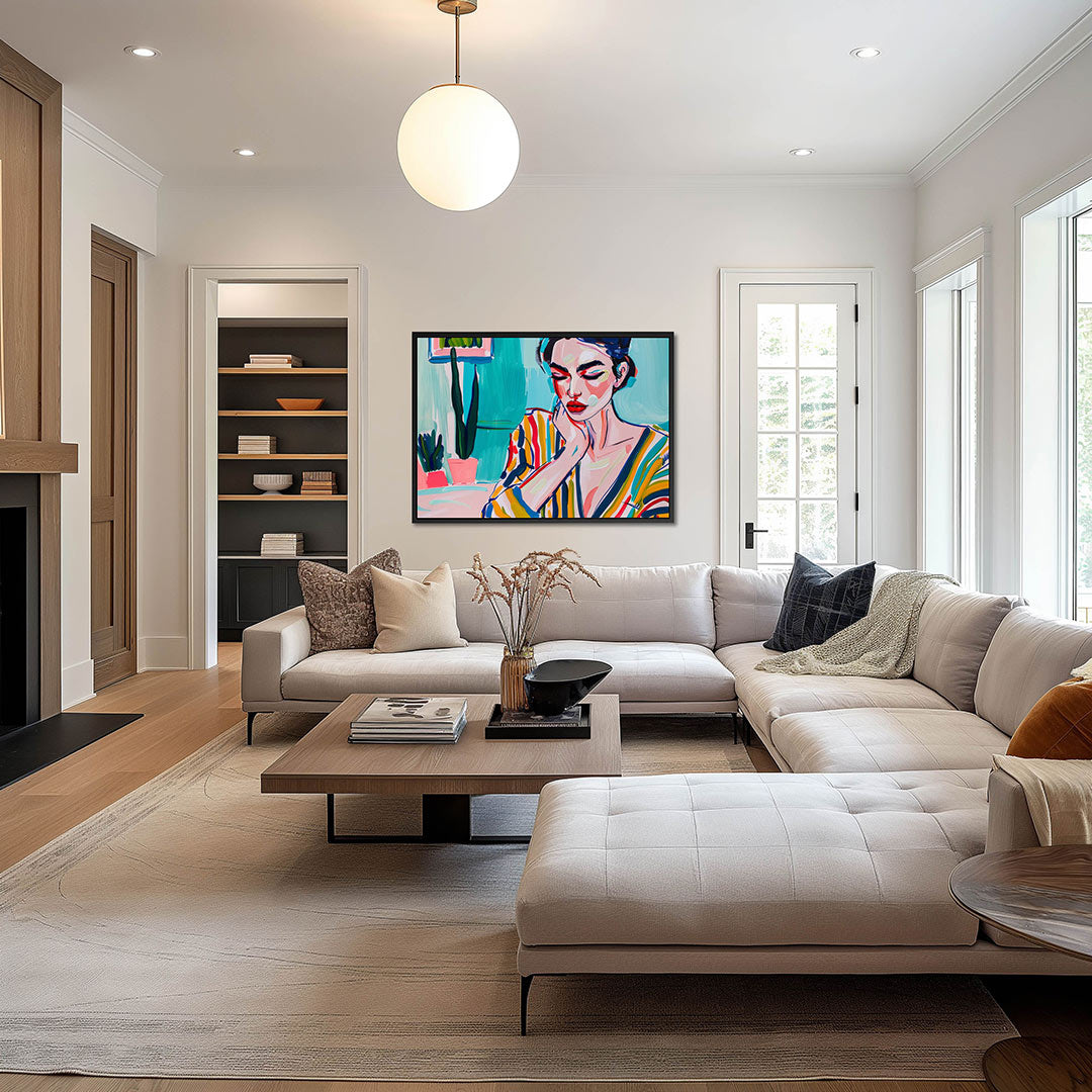 Kleurrijke portret expressie Kunstwerk