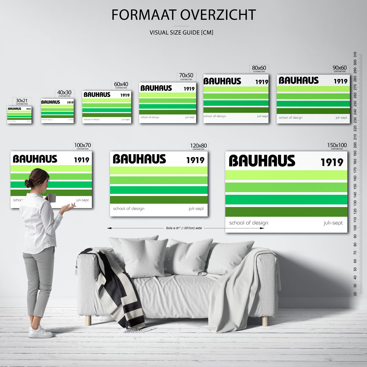 Lijnen en kleurvlakken Poster