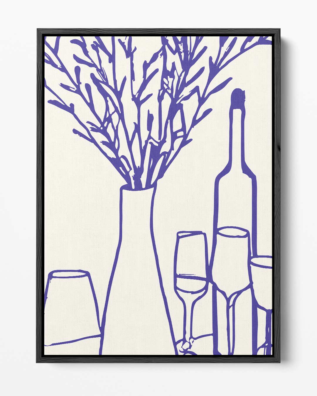 Stilleven in Blauw Kunstwerk-canvas-dibond-plexiglas-wanddecoratie-WallArtistic