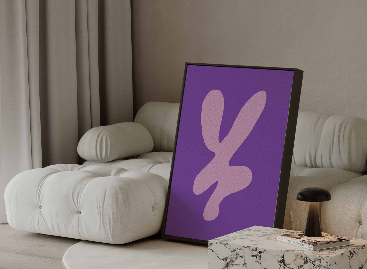 Vrolijke Vormen in Paars en Roze Kunstwerk-canvas-dibond-plexiglas-wanddecoratie-WallArtistic