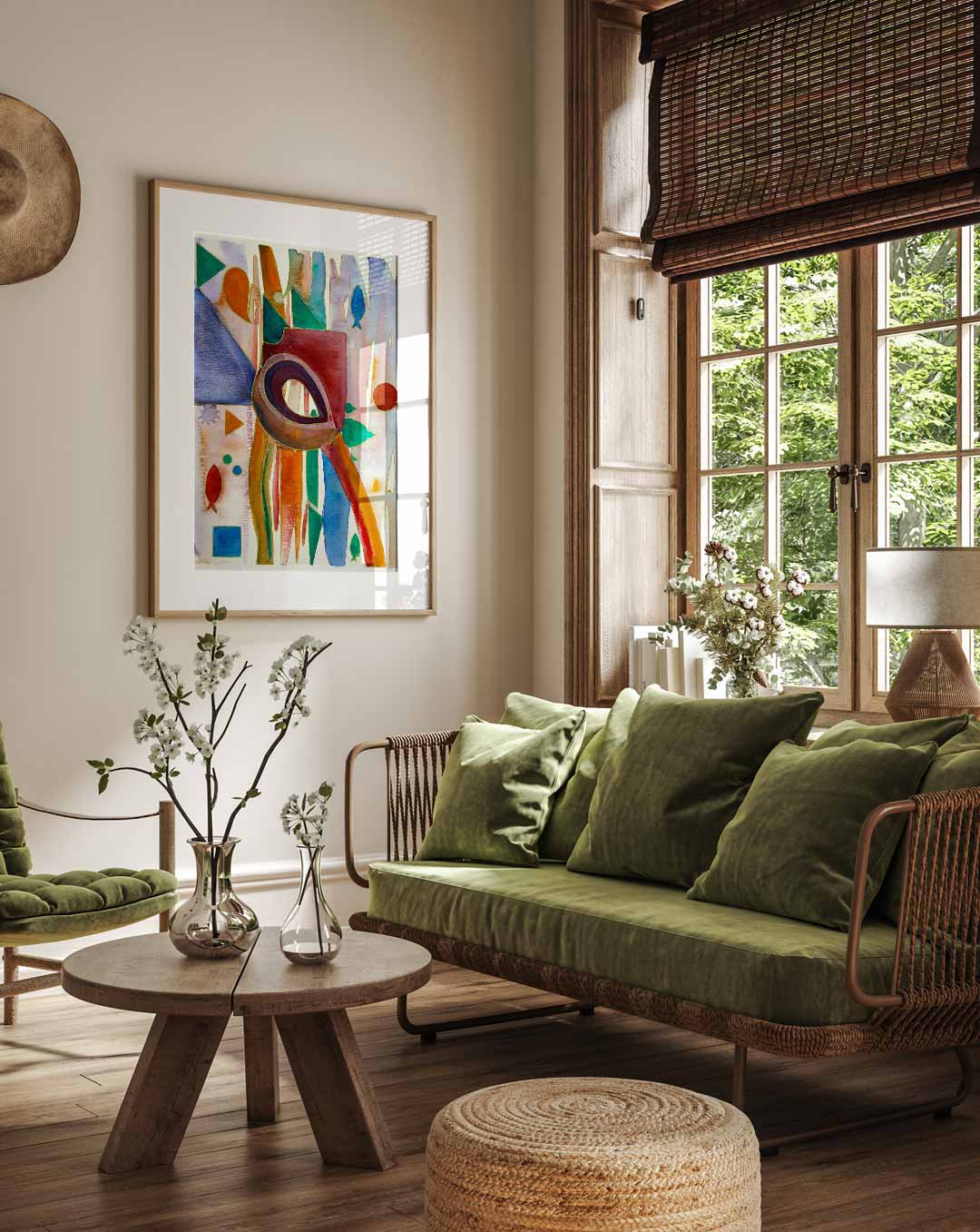 Kleurrijke Abstracte Kunstposter-WallArtistic