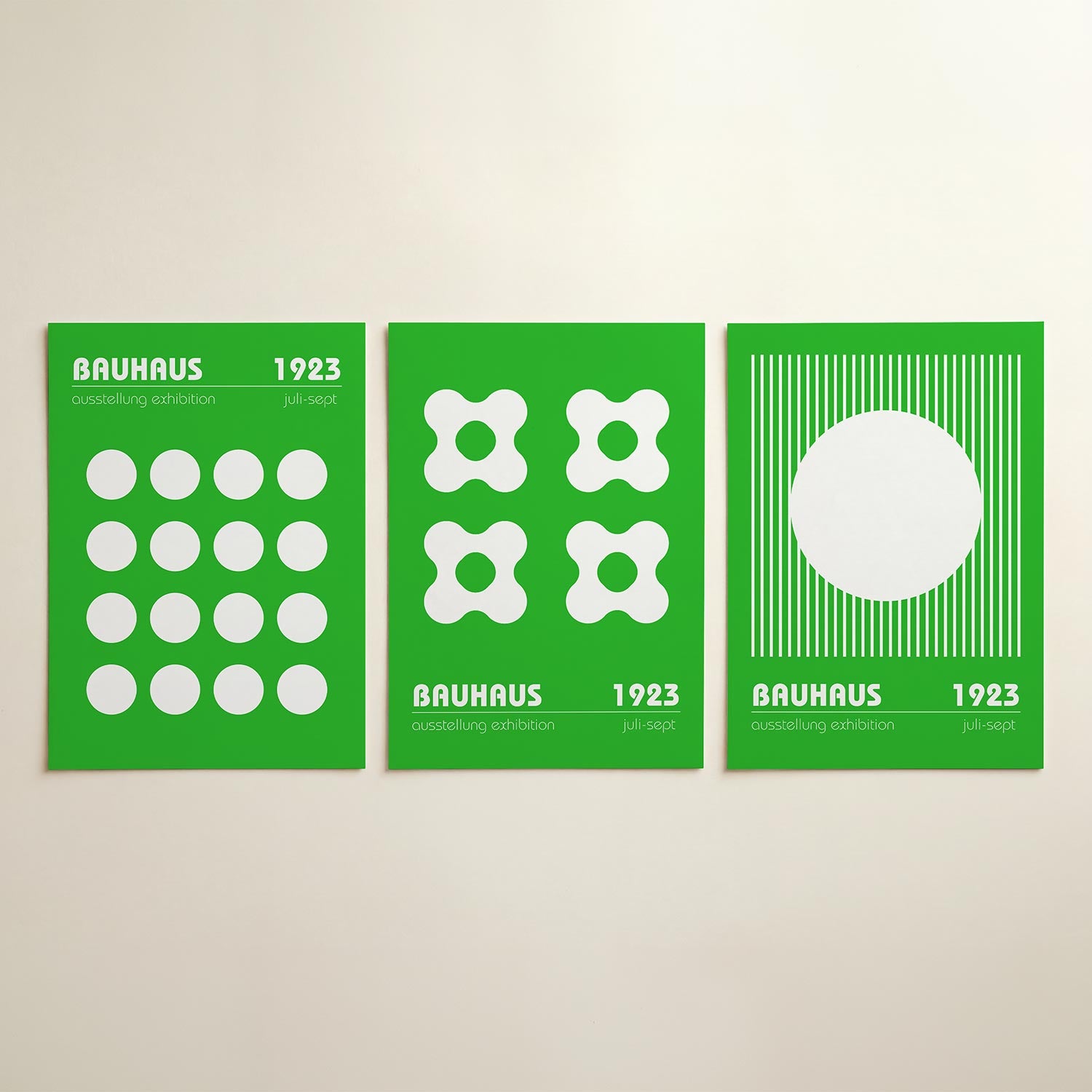 Cirkelritme groen Posterset