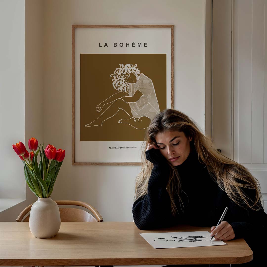 La Bohème Vrouwenkunst Poster-WallArtistic