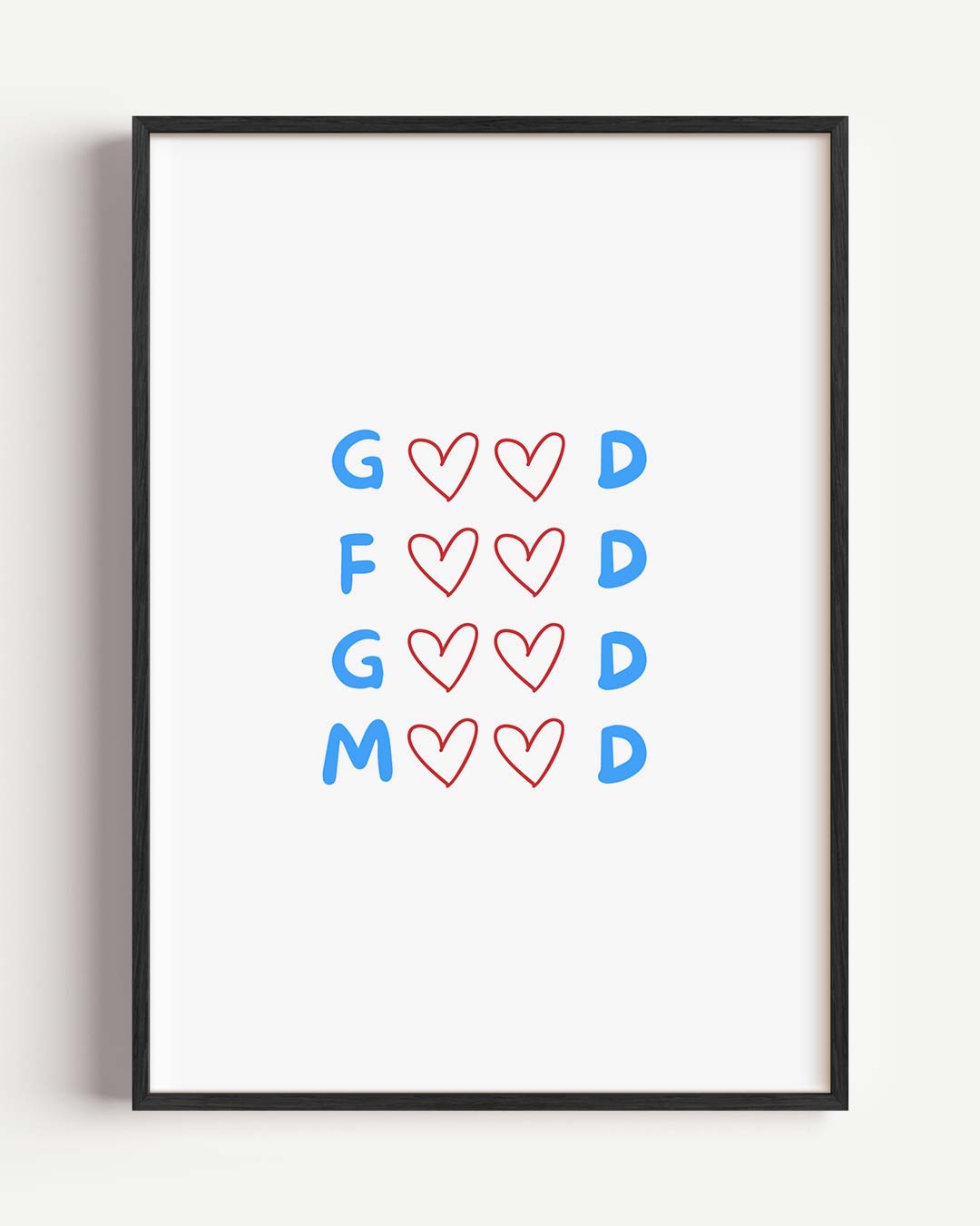 Vrolijke Hartjes Poster-WallArtistic