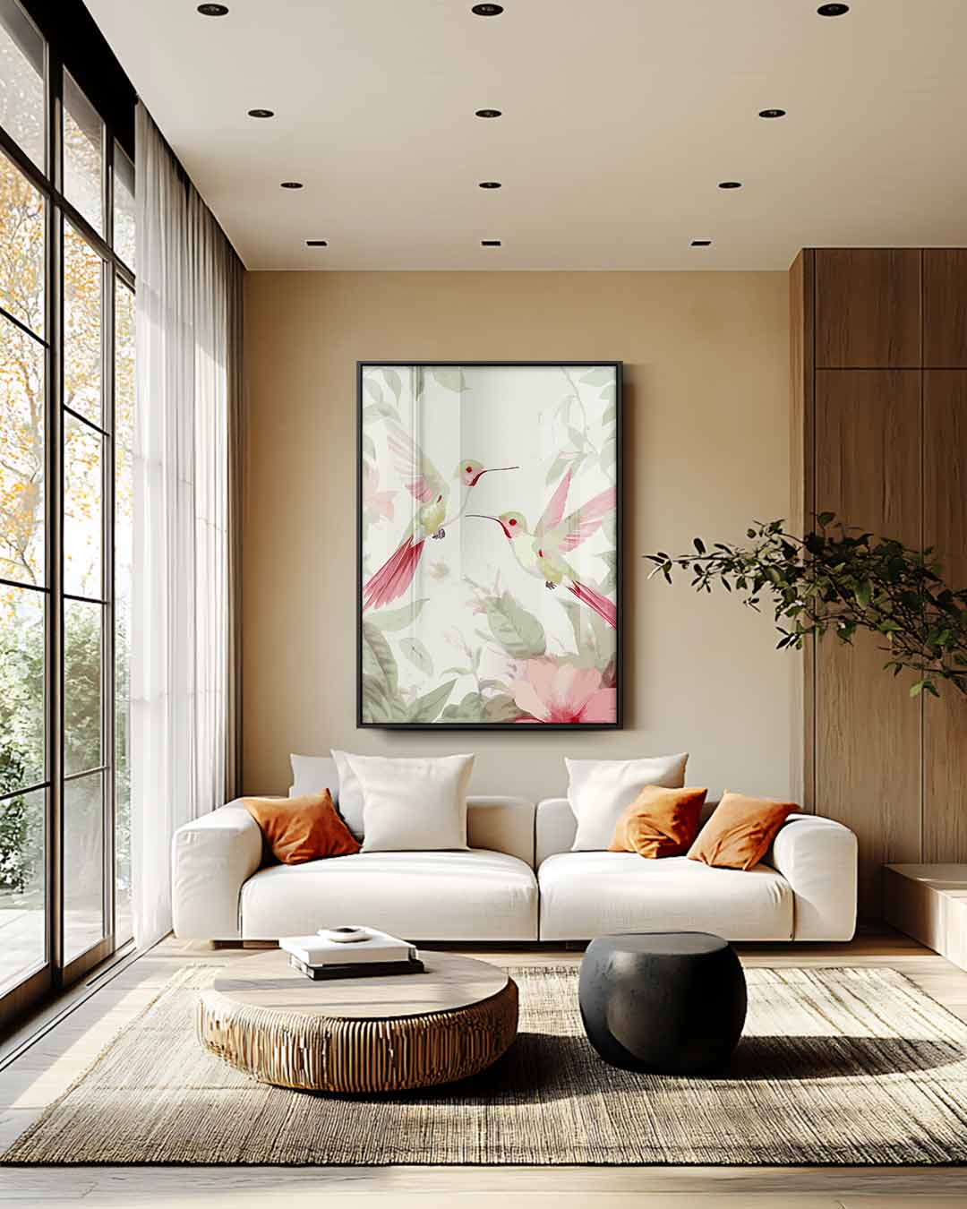 Tropisch Kolibrie Paradijs Kunstwerk-canvas-dibond-plexiglas-wanddecoratie-WallArtistic