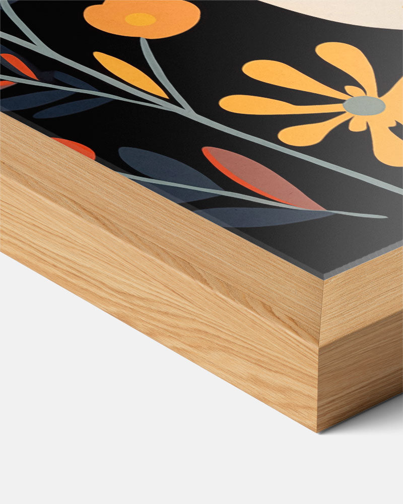 Vrolijke Kattenposter met Bloemen Poster-WallArtistic