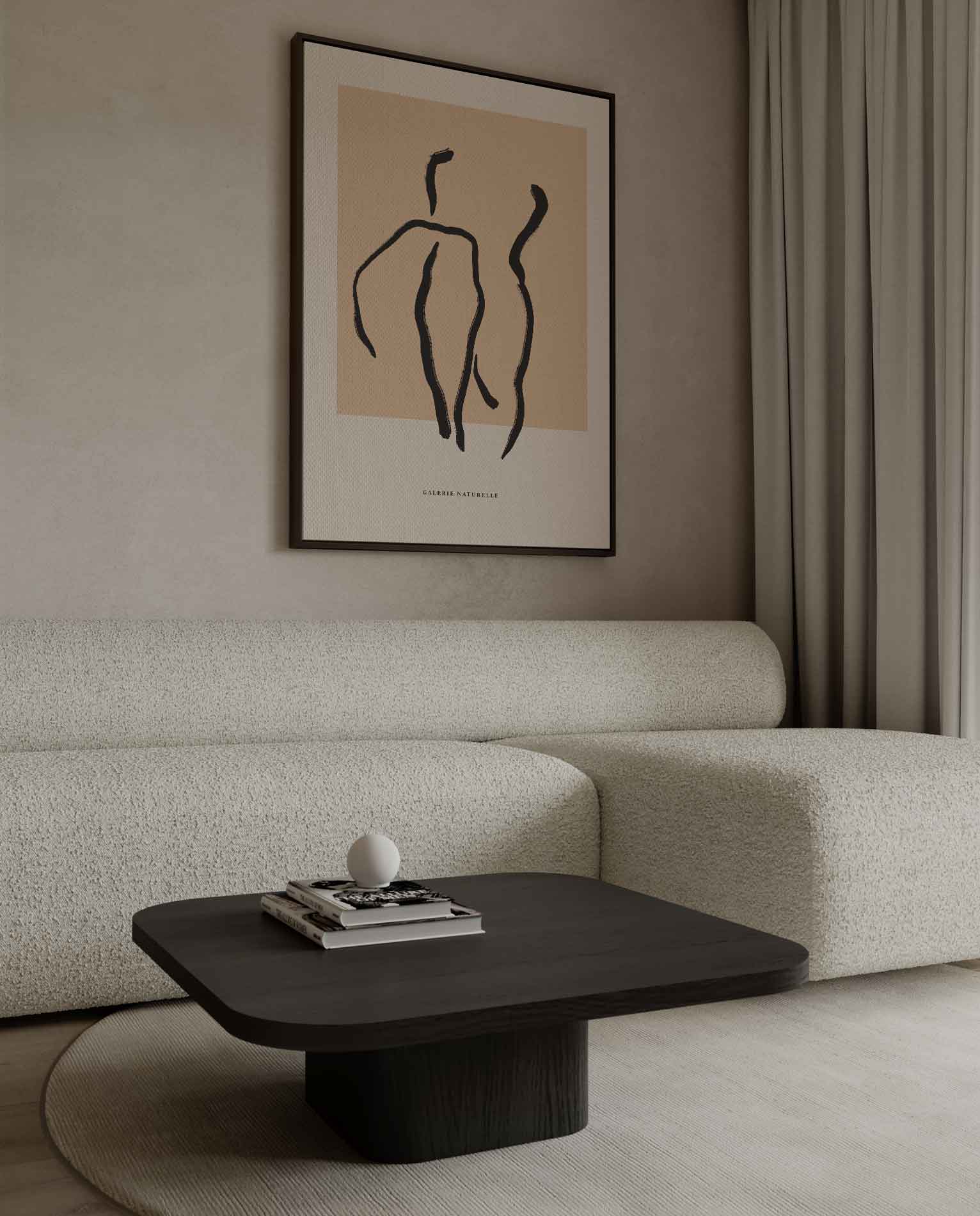 Abstracte Lichaamsvormen Kunstwerk-canvas-dibond-plexiglas-wanddecoratie-WallArtistic