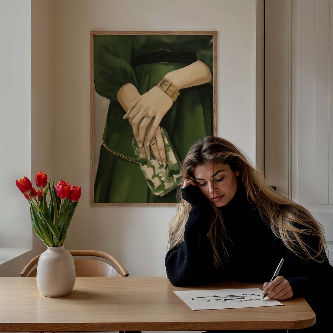 Elegante Groene Stijl Poster-WallArtistic