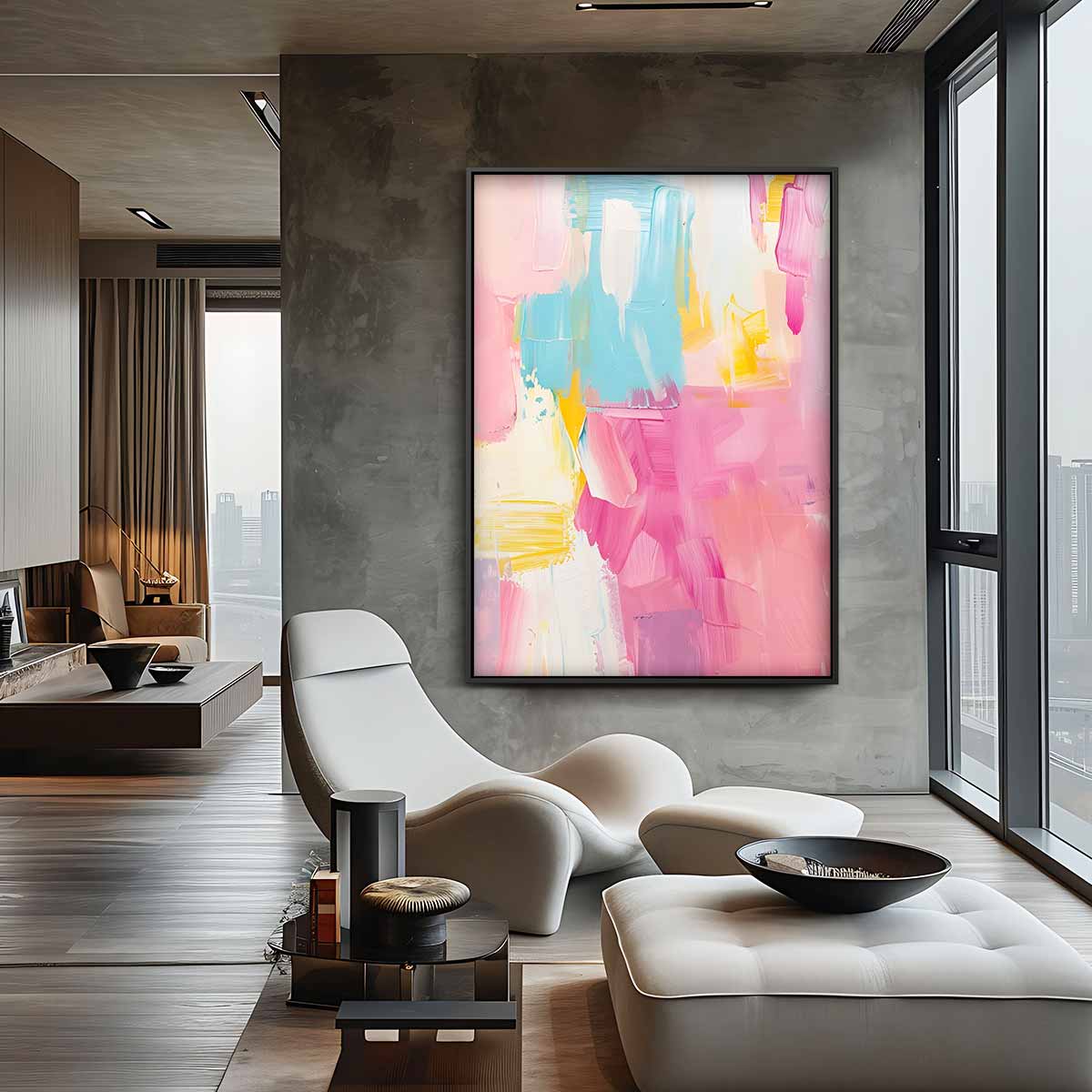 Kleurrijke Dagdroom Kunstwerk-canvas-dibond-plexiglas-wanddecoratie-WallArtistic