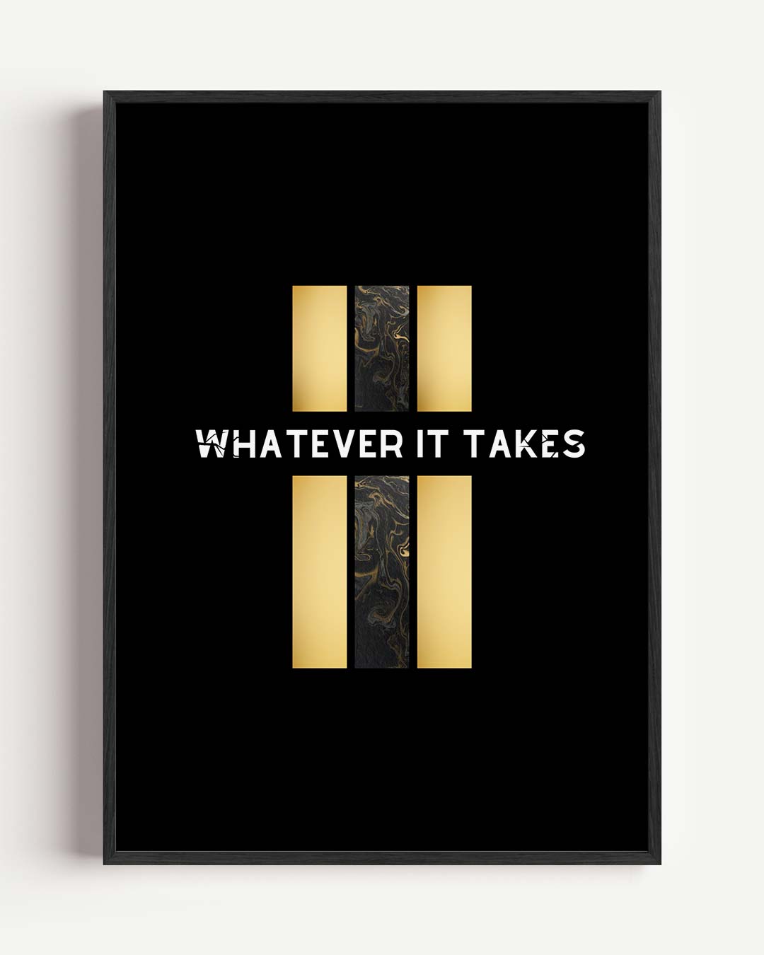 Motiverende Goud & Zwart Poster