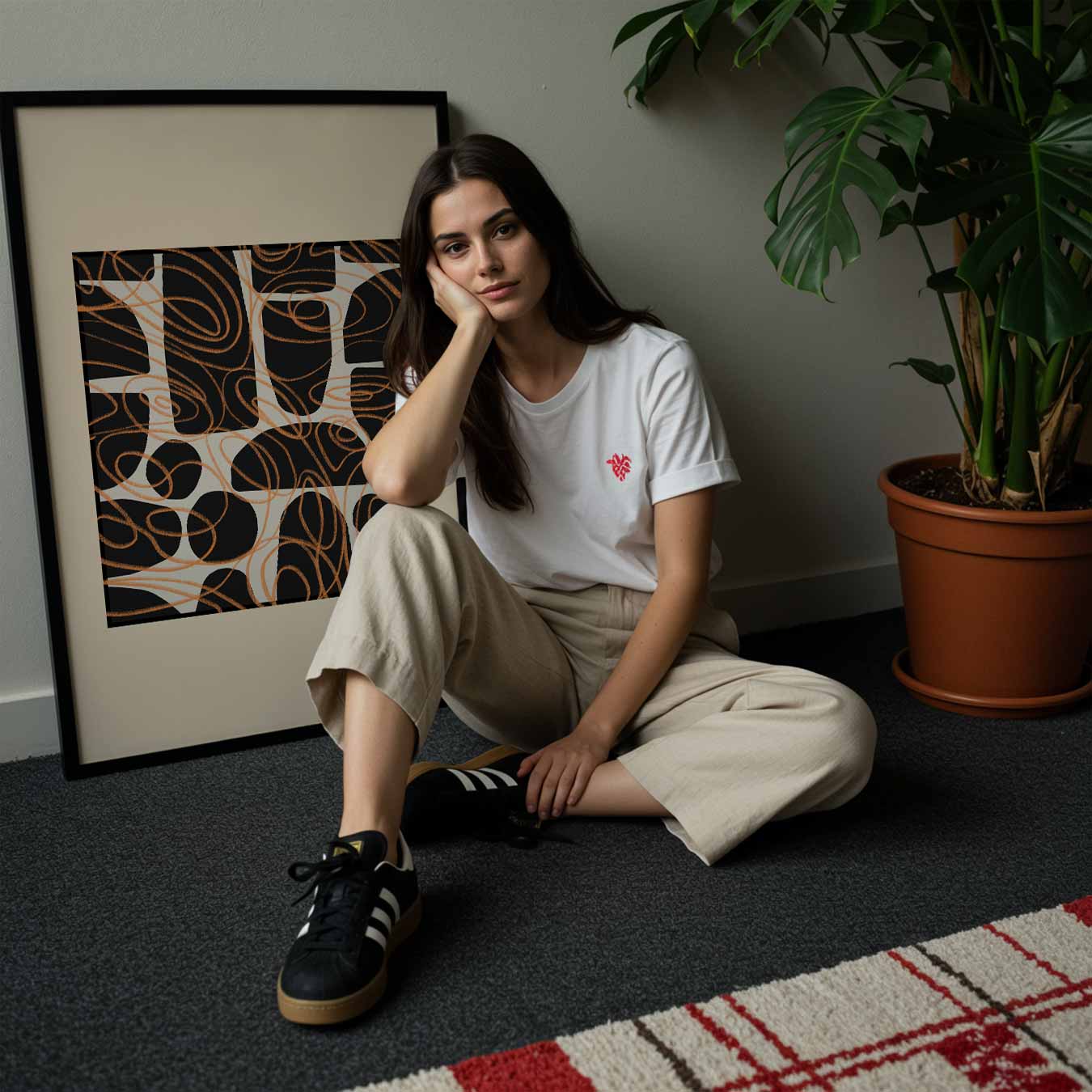 Abstracte Swirl Patronen Poster-WallArtistic