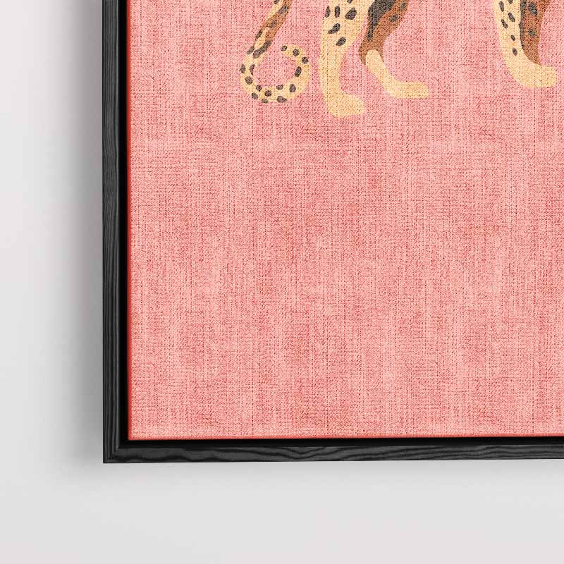 Kleurrijke Luipaard Illustratie Kunstwerk-canvas-dibond-plexiglas-wanddecoratie-WallArtistic