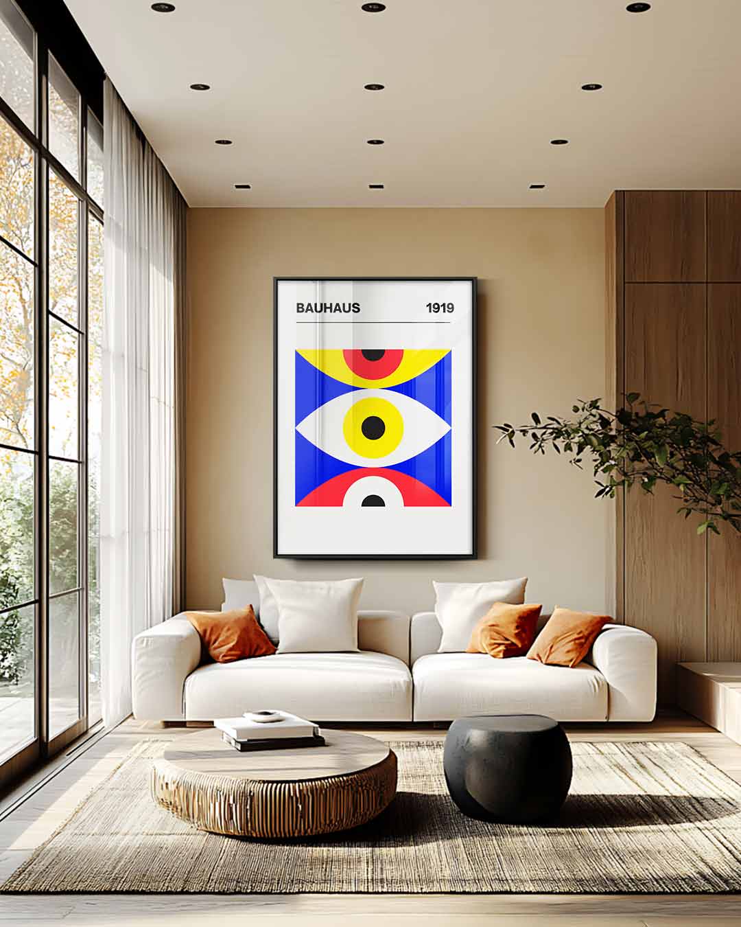 Bauhaus Geometrische Stijl Poster Kunstwerk-canvas-dibond-plexiglas-wanddecoratie-WallArtistic