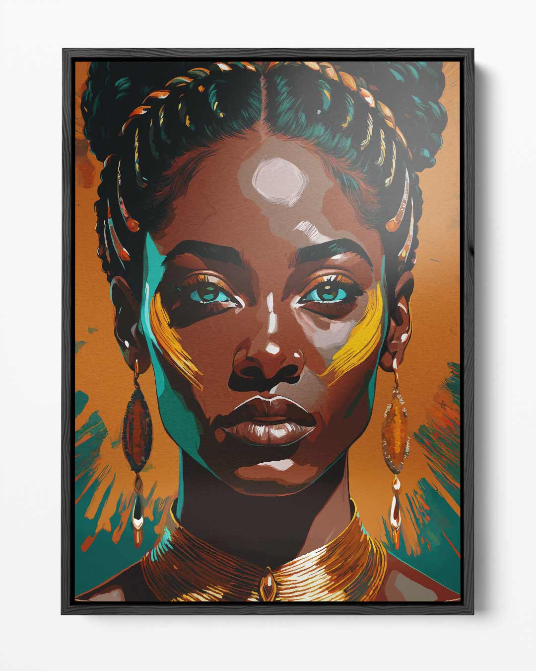 Krachtige Blik Portret Kunstwerk-canvas-dibond-plexiglas-wanddecoratie-WallArtistic