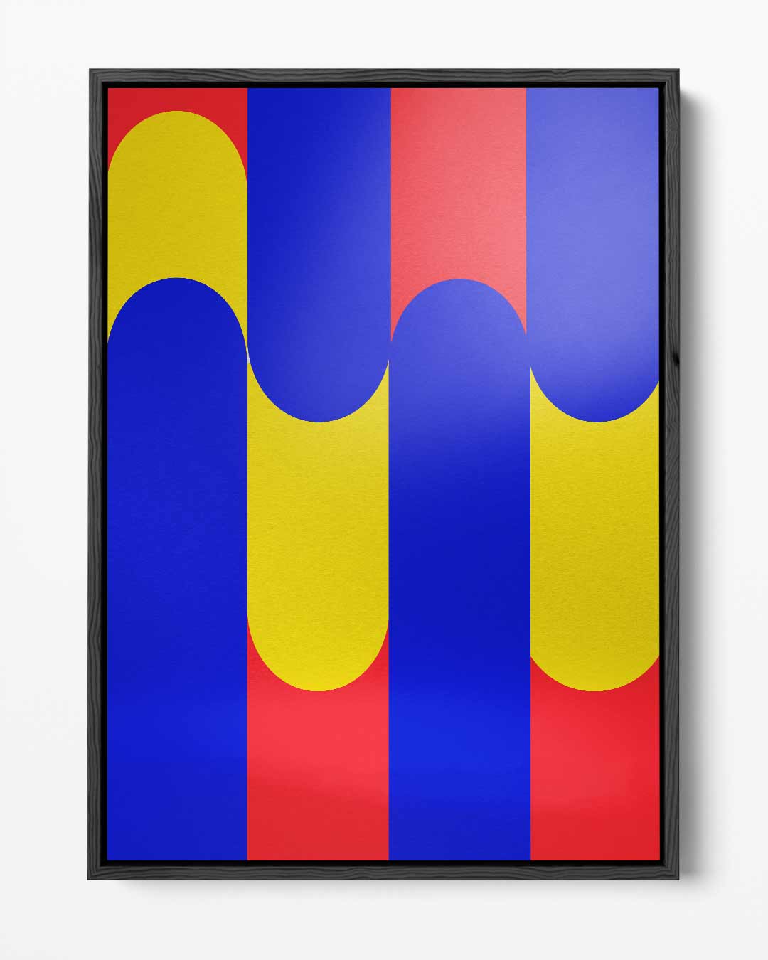 Kleurrijke Golven van Geometrie Kunstwerk-canvas-dibond-plexiglas-wanddecoratie-WallArtistic