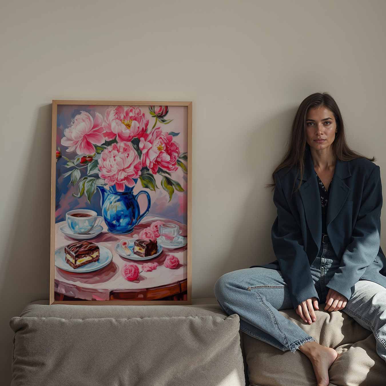 Romantische Bloemen en Dessert Poster-WallArtistic