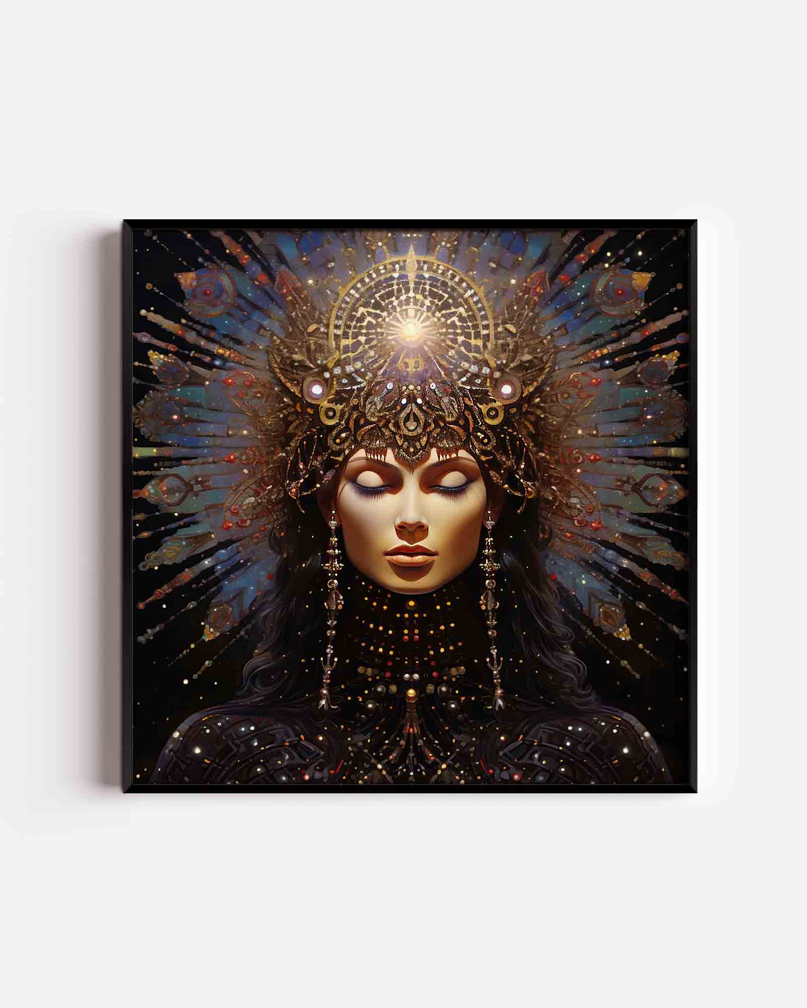 Vrouw met sierlijke kroon Poster
