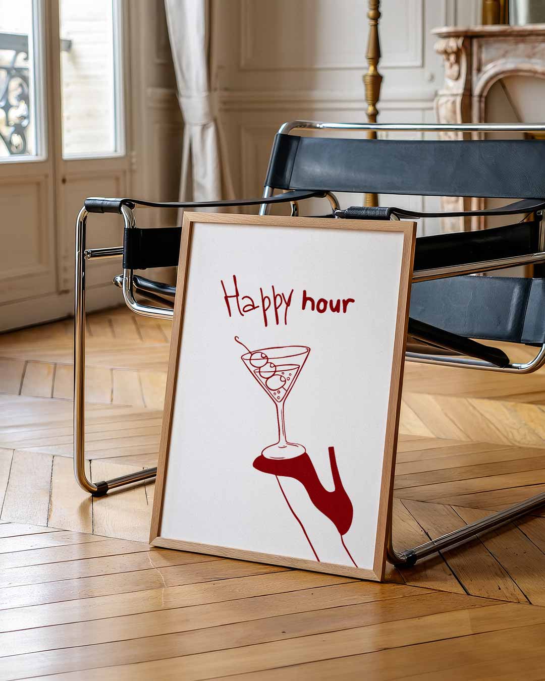 Happy Hour Cocktail Poster-WallArtistic