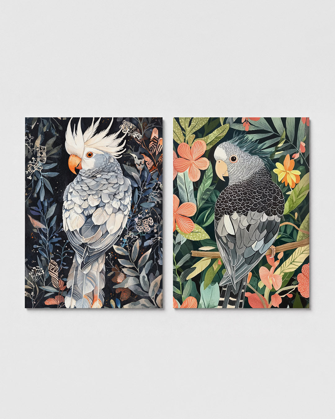 Vogel en bladeren Posterset