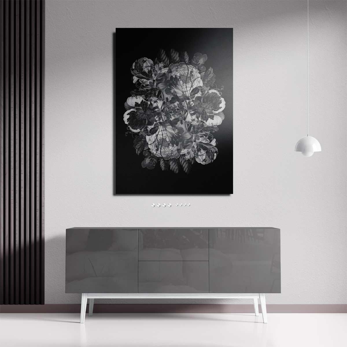 Mystieke Bloemenweelde Kunstwerk-canvas-dibond-plexiglas-wanddecoratie-WallArtistic