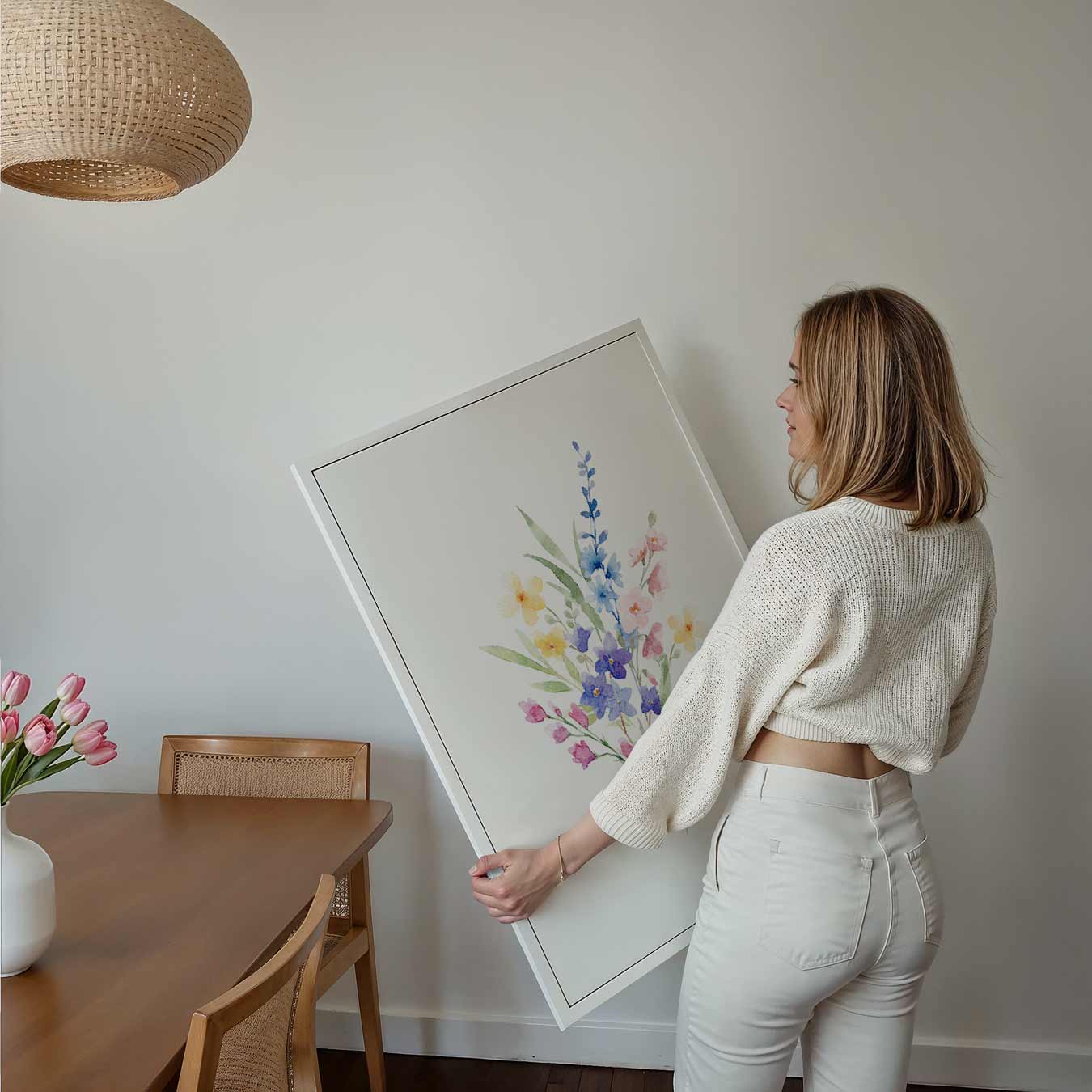 Bloemenpracht Waterverfschilderij Poster-WallArtistic