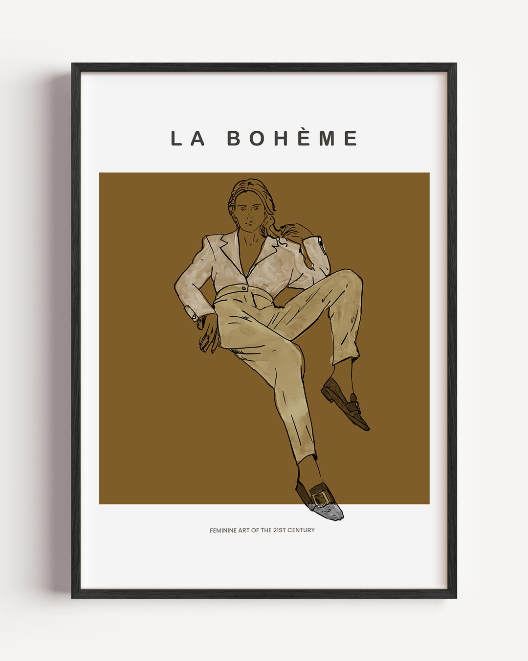 La Bohème Vrouwelijke Kunstposter-WallArtistic