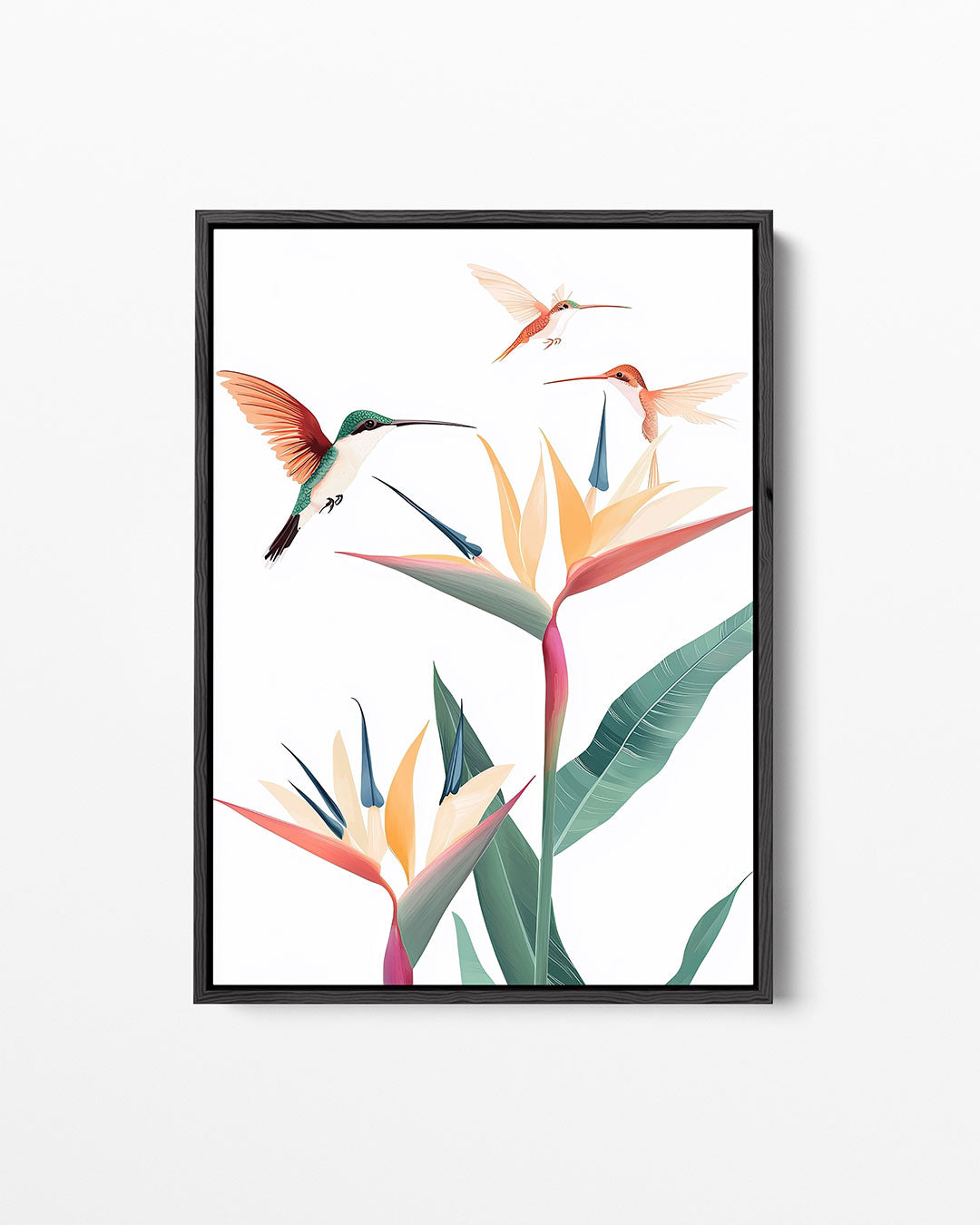 Vogels en bloemen Kunstwerk