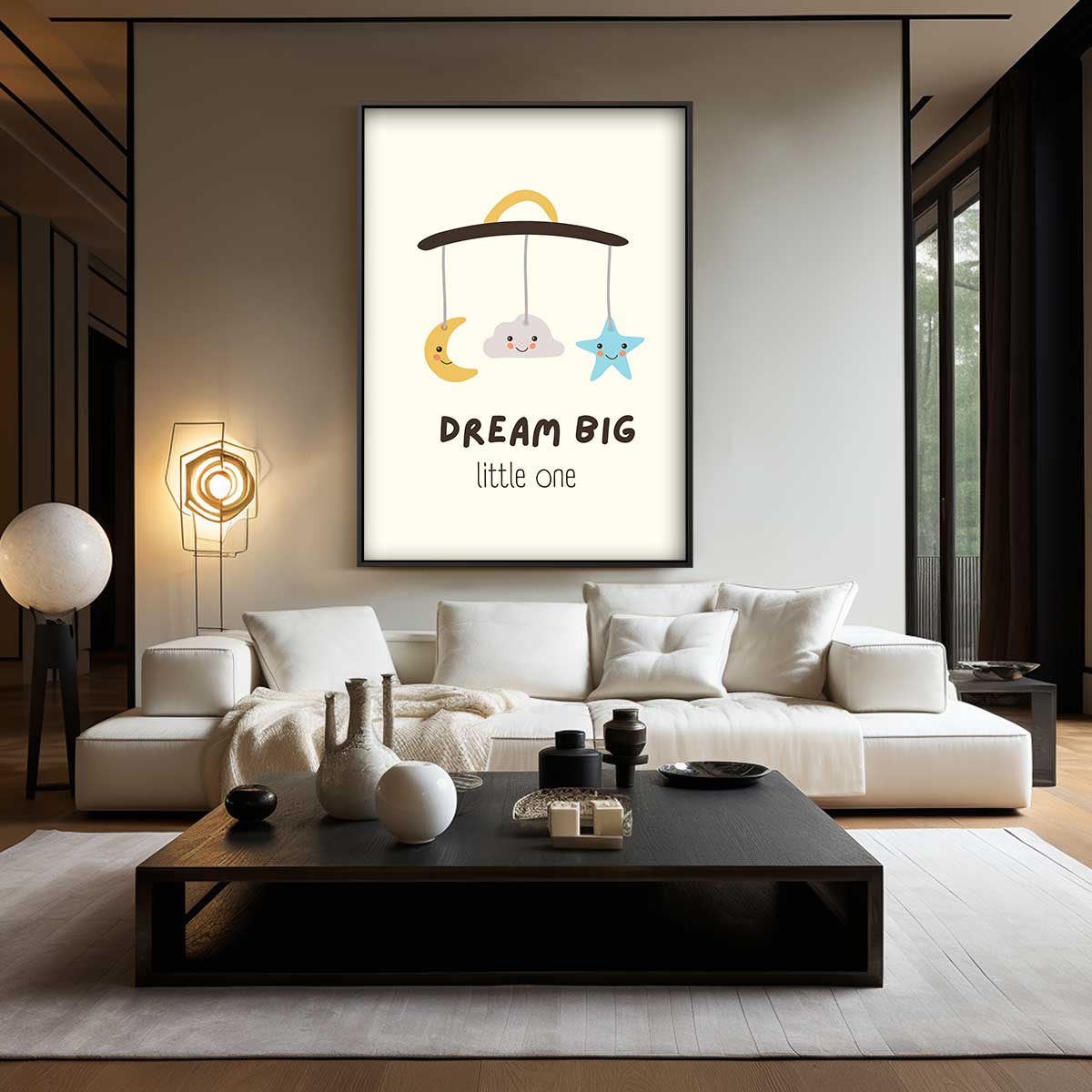 Dromerige Babykamer Poster Kunstwerk-canvas-dibond-plexiglas-wanddecoratie-WallArtistic