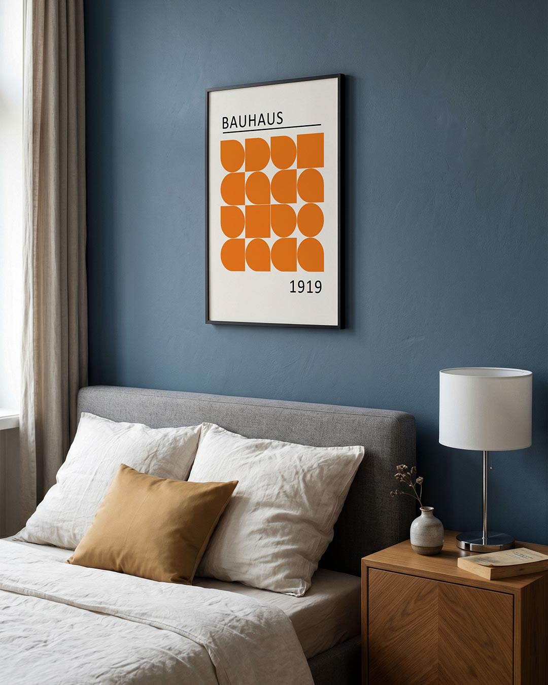 Oranje vormritme Poster