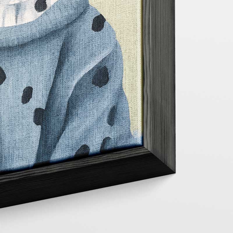 Stijlvolle Dalmatiër in Blauwe Trui Kunstwerk-canvas-dibond-plexiglas-wanddecoratie-WallArtistic
