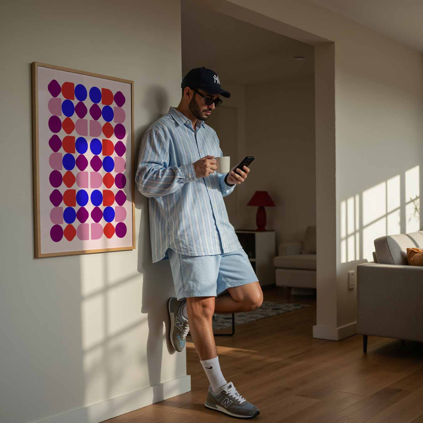 Kleurrijke Geometrie Wanddecoratie Poster-WallArtistic