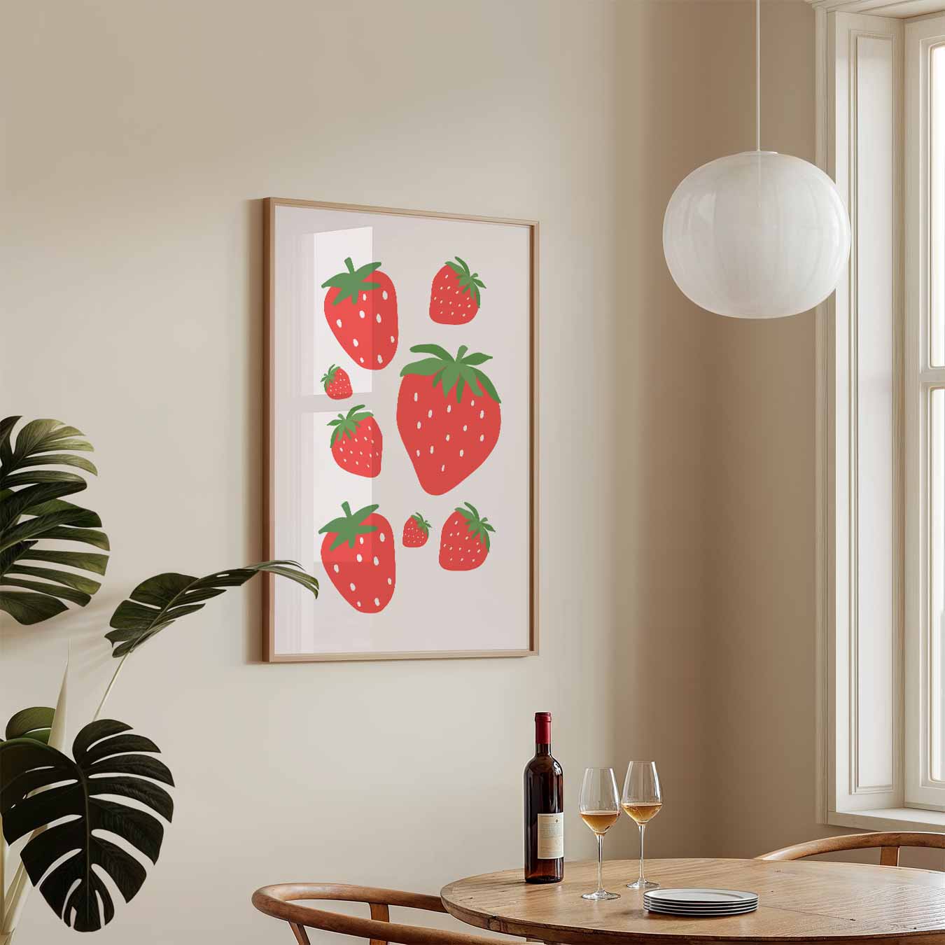 Zomerse Aardbeiensensatie Poster