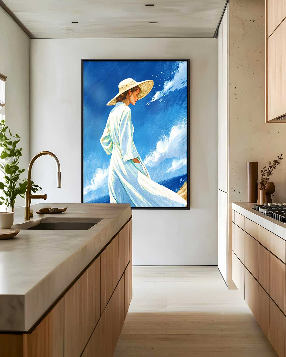 Zomerdroom aan Zee Kunstwerk-canvas-dibond-plexiglas-wanddecoratie-WallArtistic