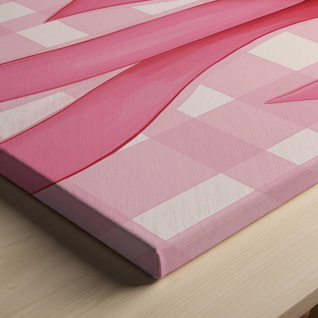 Roze Strik Kunstwerk-canvas-dibond-plexiglas-wanddecoratie-WallArtistic