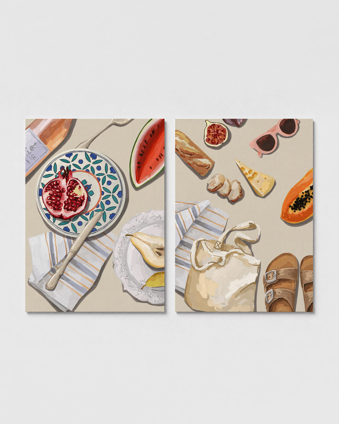 Fruit en patronen Posterset